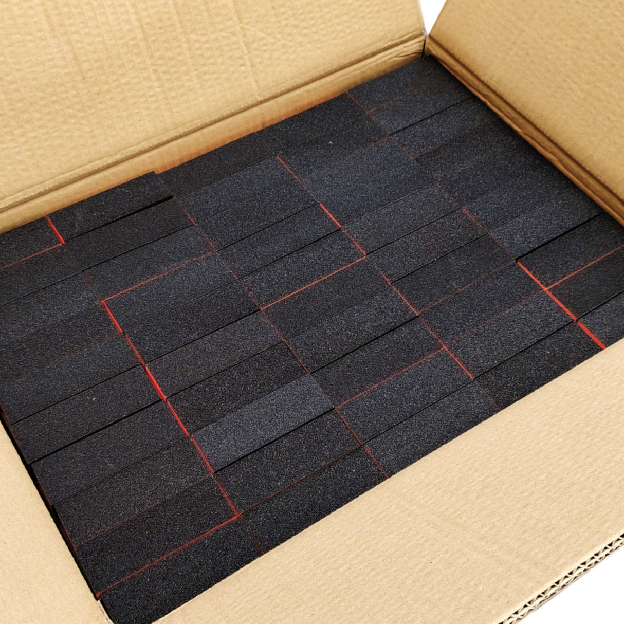 3-Way Buffer Orange Block 100/180 Box of 500pcs Black Sand Content View