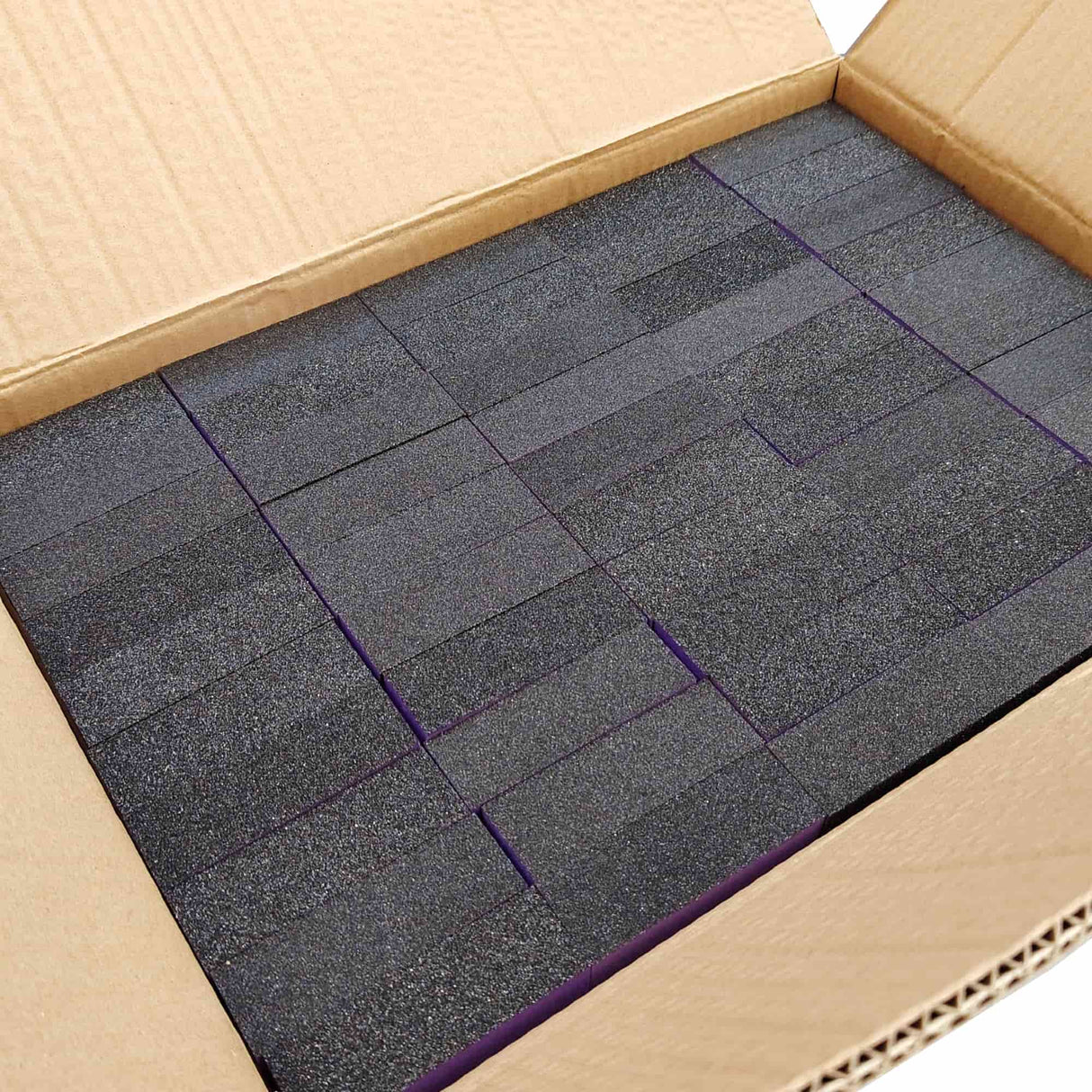 3-Way Buffer Purple Block 100/180 Box of 500pcs Black Sand Content View