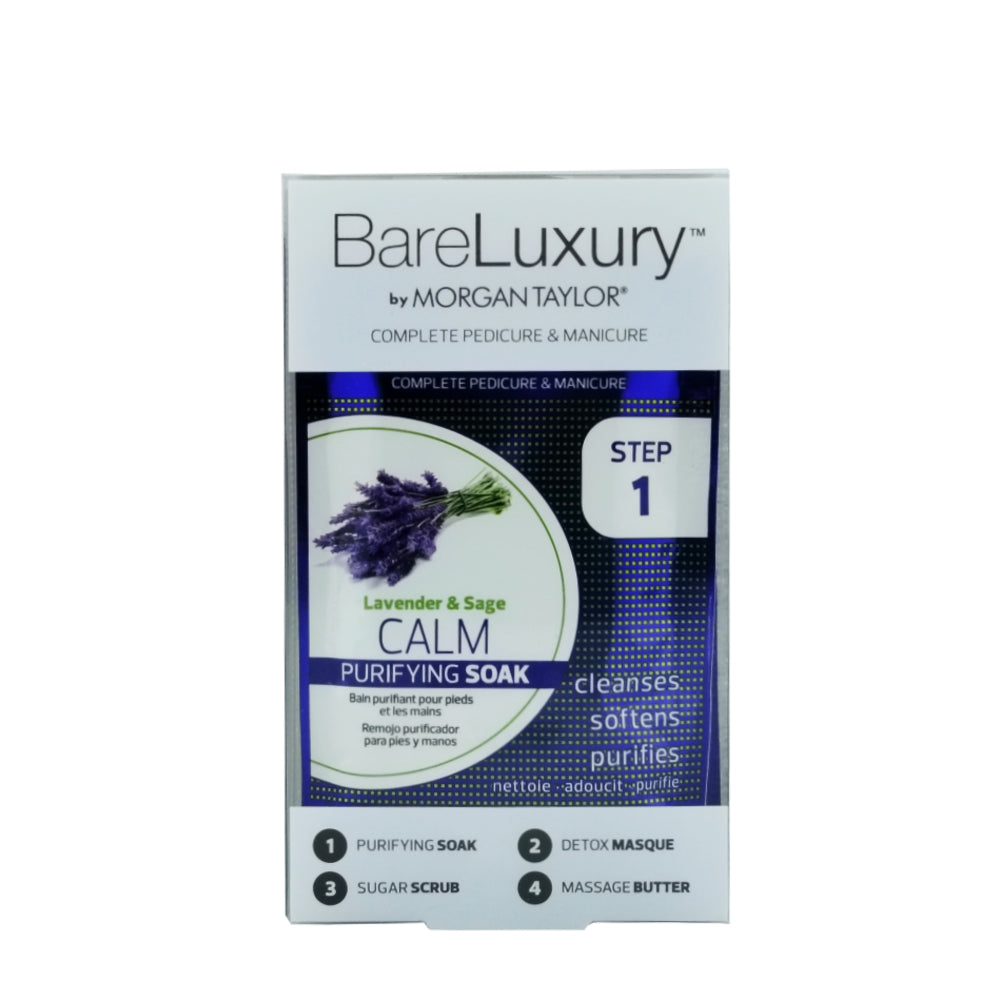 BareLuxury 4 Step Pedicure Pack - Lavender & Sage