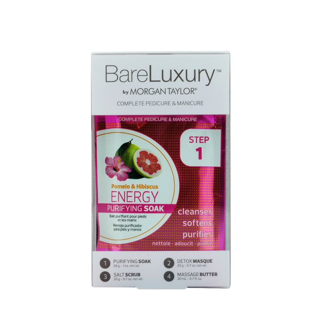 BareLuxury 4 Step Pedicure Pack - Pomelo & Hibiscus