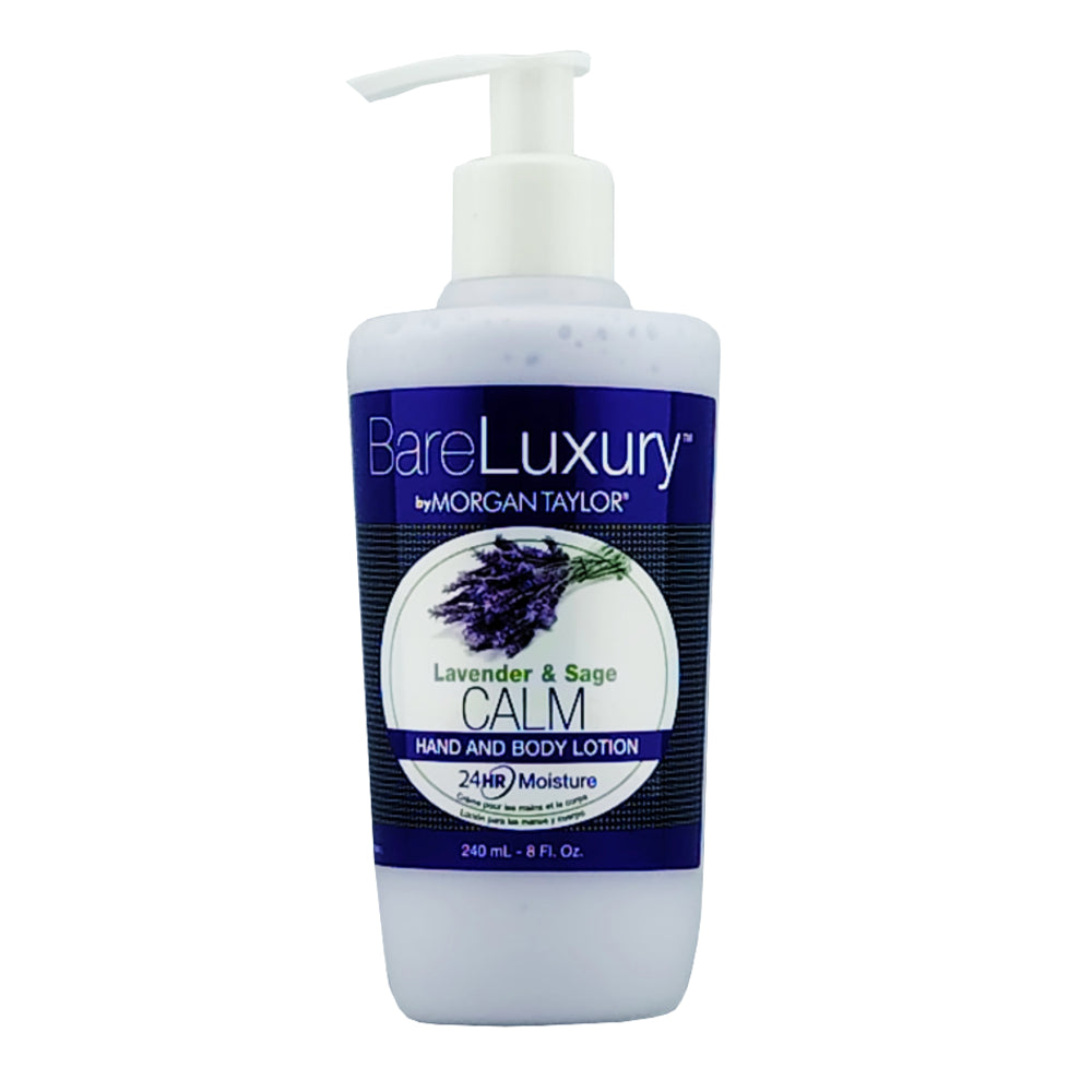 BareLuxury Hand and Body Lotion - Calm Lavender & Sage 240ml 8oz Bottle
