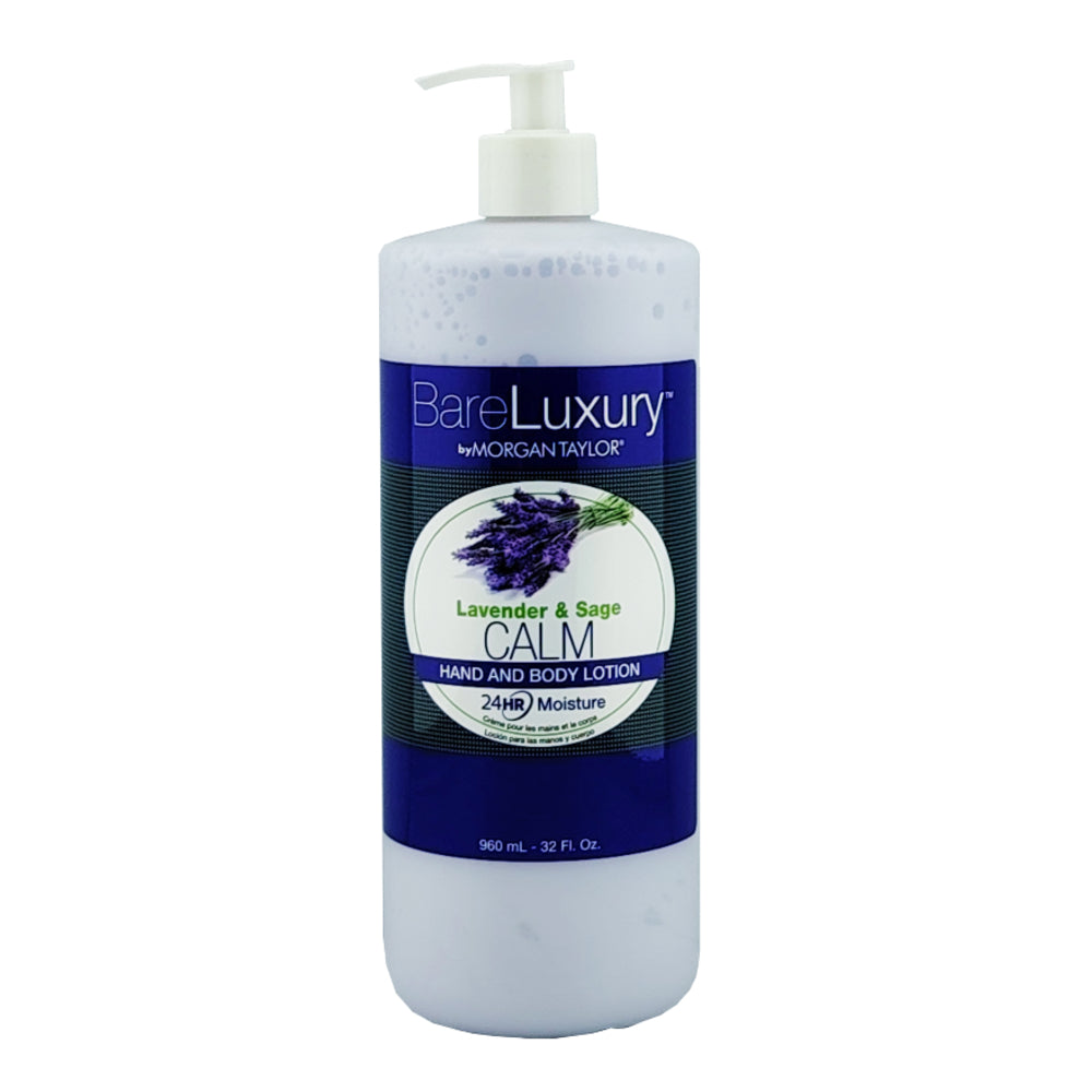 BareLuxury Hand and Body Lotion - Calm Lavender & Sage 960ml 32oz Bottle