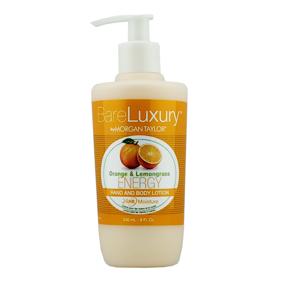 BareLuxury Hand and Body Lotion - Orange & Lemongrass 240ml 8oz Bottle