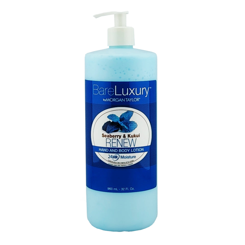 BareLuxury Hand and Body Lotion - Renew Seaberry & Kukui 240ml 8oz Bottle 960ml 32oz Bottle