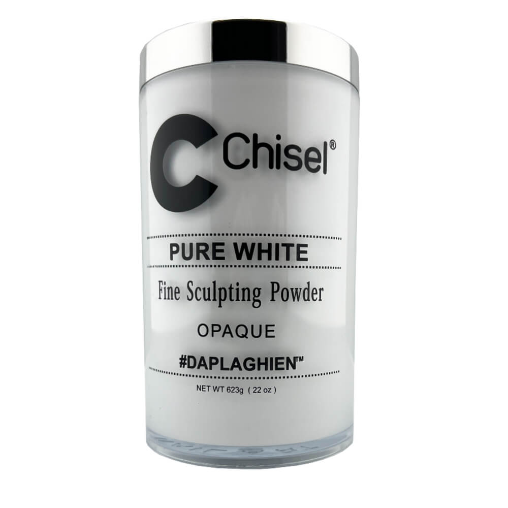 Chisel Acrylic Powder 22oz Pure White Shade