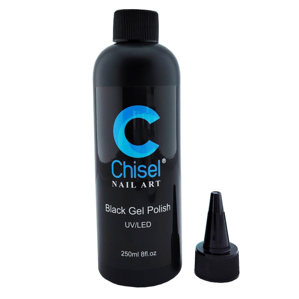 Chisel Black Gel Polish Refill Bottle 250ml 8oz