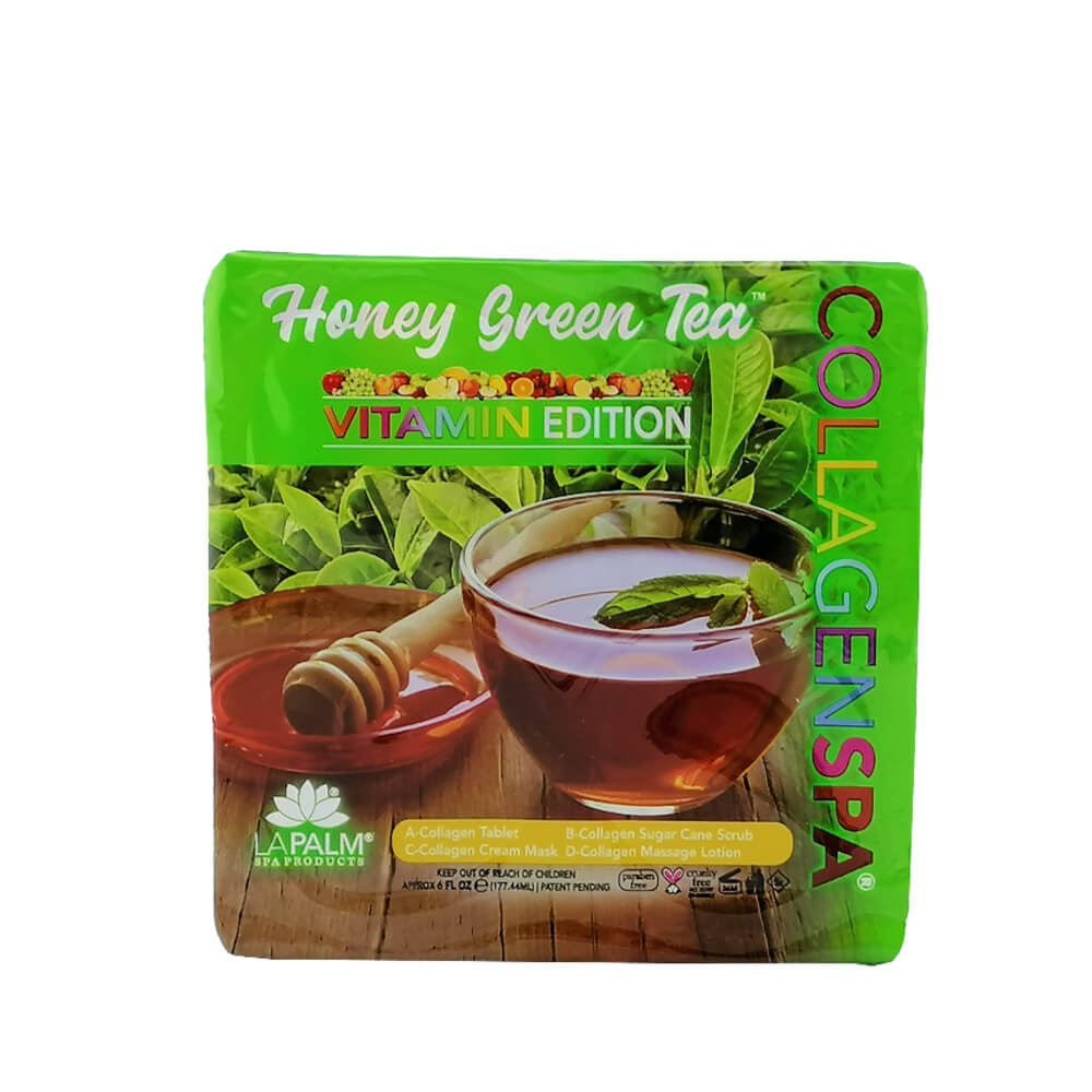 CollagenSpa 4 Step Pedicure Tray - Honey Green Tea Single Pack Front View