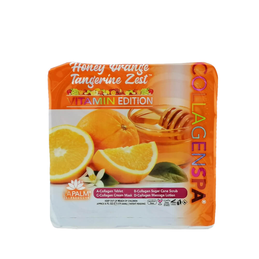 CollagenSpa 4 Step Pedicure Tray - Honey Orange Tangerine Zest Single Pack Front View
