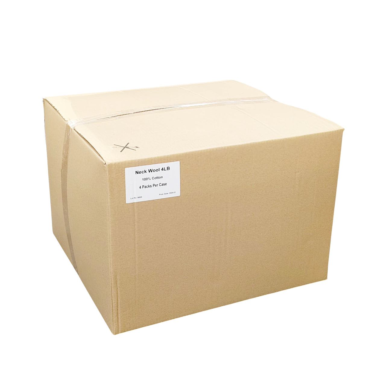 Cotton Neck Wool 4lb Box of 4 Bags