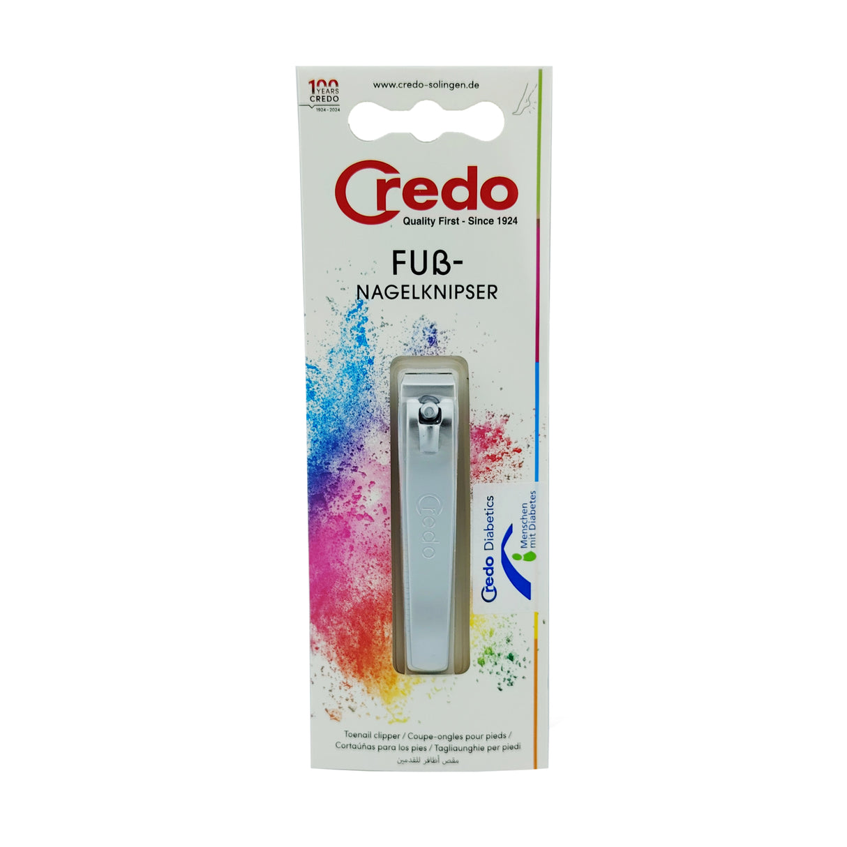 Credo Diabetic Tool Straight Nail Clippers Box Front View