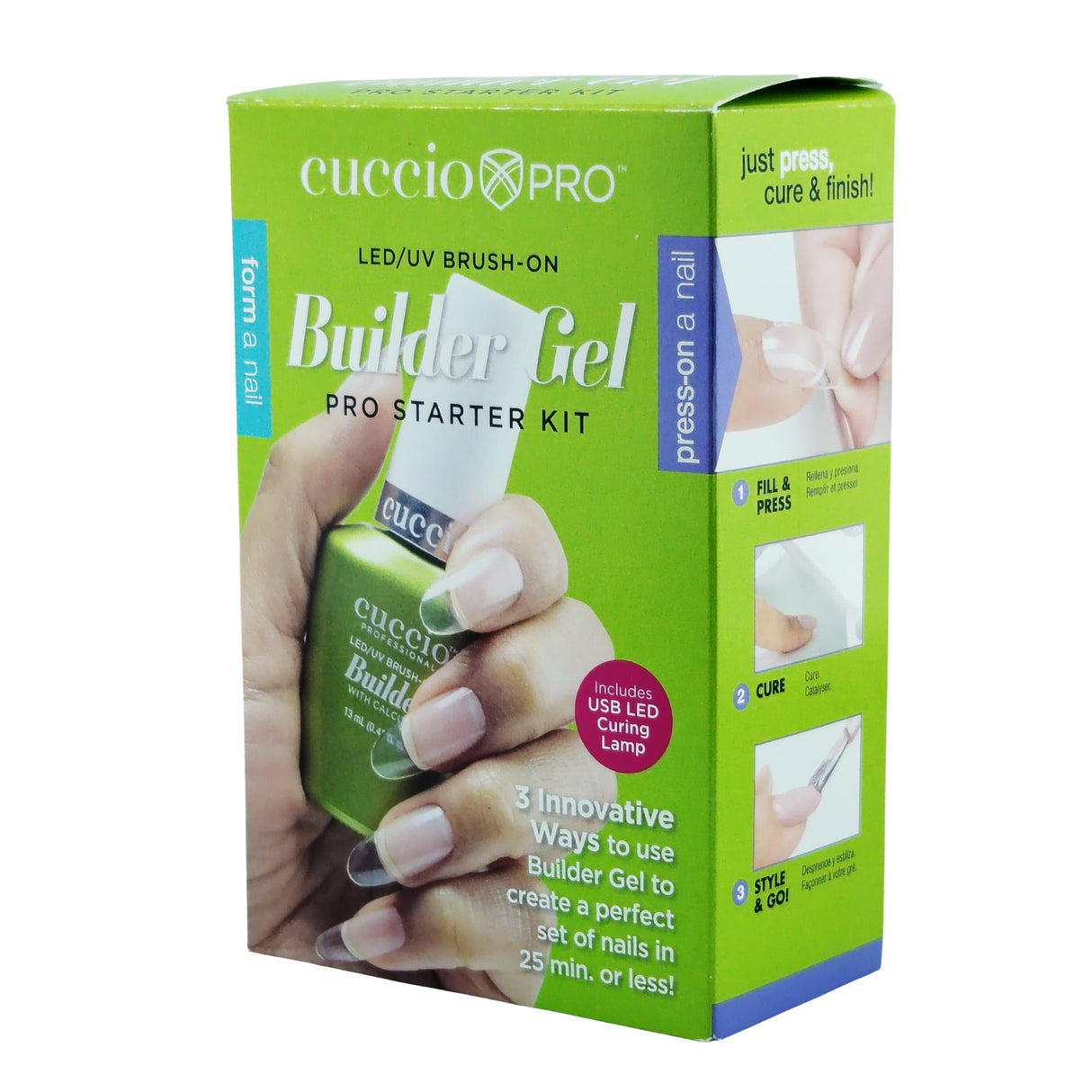 Cuccio Brush-on Builder Gel Pro Starter Kit Box Front View