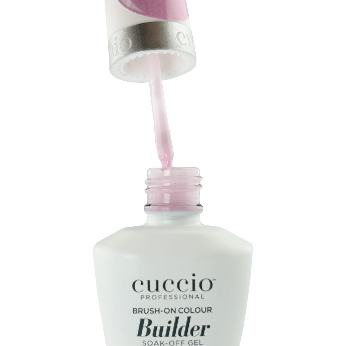 Cuccio Brush On Builder Gel With Calcium - Bare Pink Brush Close Up 13ml 0.43oz