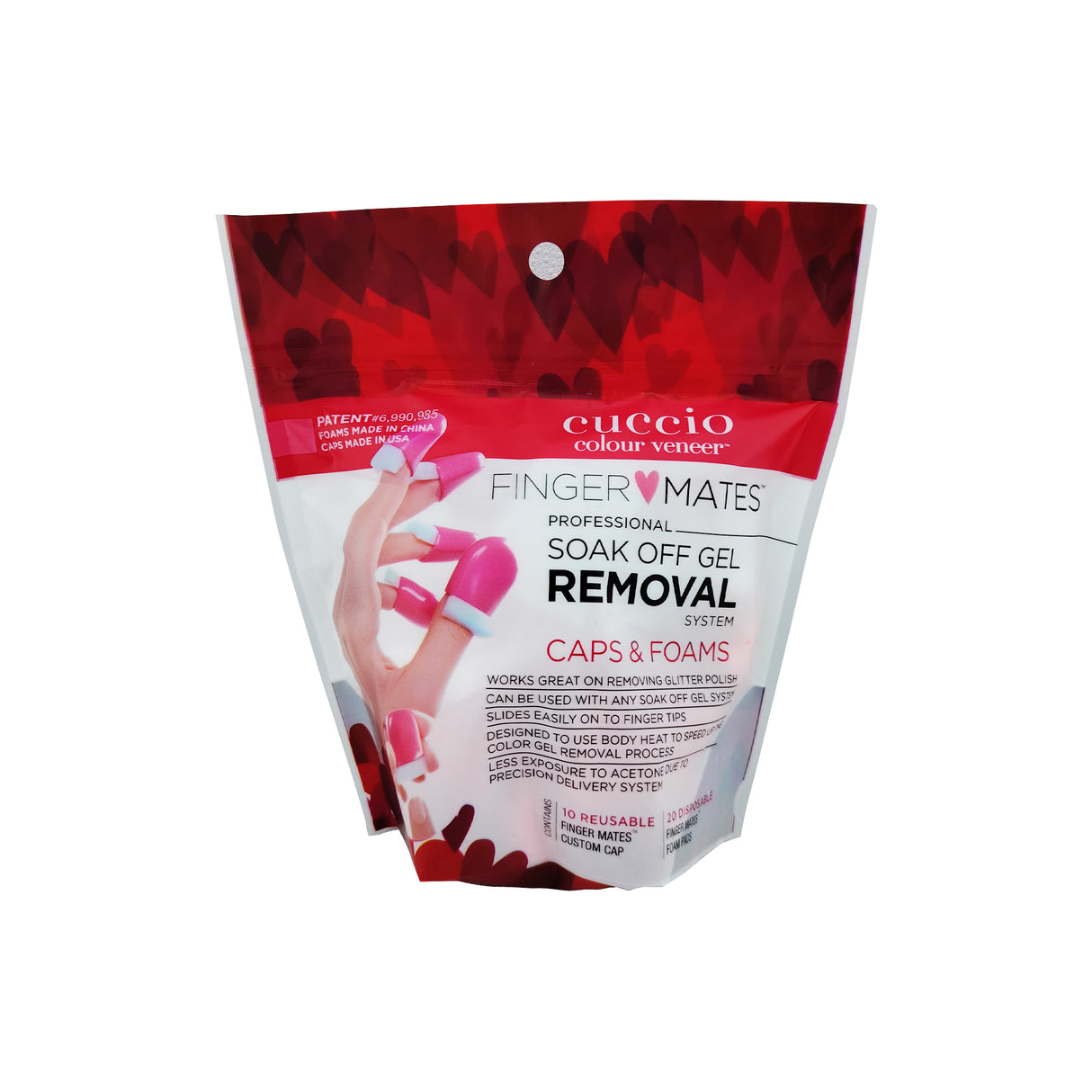 Cuccio Finger Mates Soak Off Gel Removal Caps & Foams Pack Front View