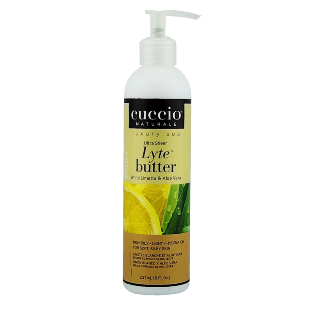 Cuccio Naturale Lyte Body Butter Lotion - White Limetta & Aloe Vera 237ml 8oz