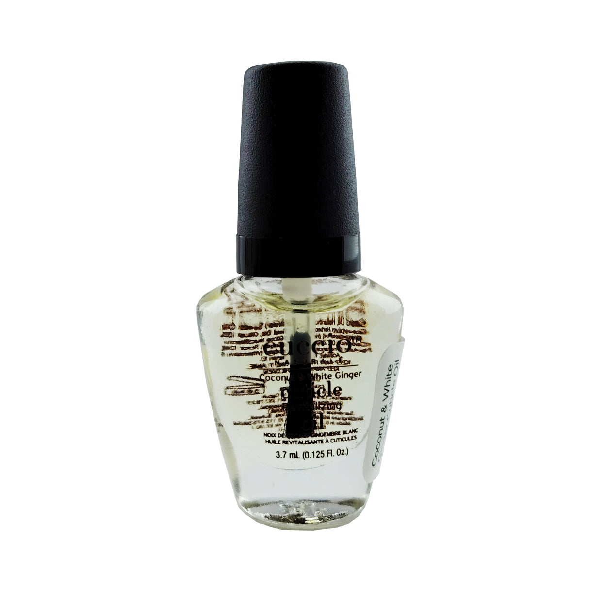 Cuccio Revitalising Mini Cuticle Oil - Coconut & White Ginger 3.7ml 0.125oz Bottle Front View
