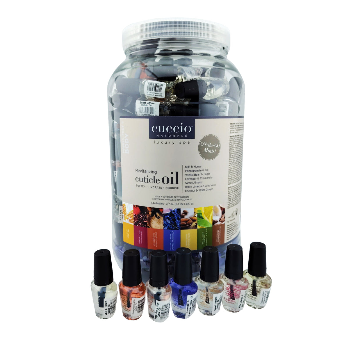 Cuccio Revitalising Mini Cuticle Oil 144 Bottles 3.7ml 0.125oz Gift Set