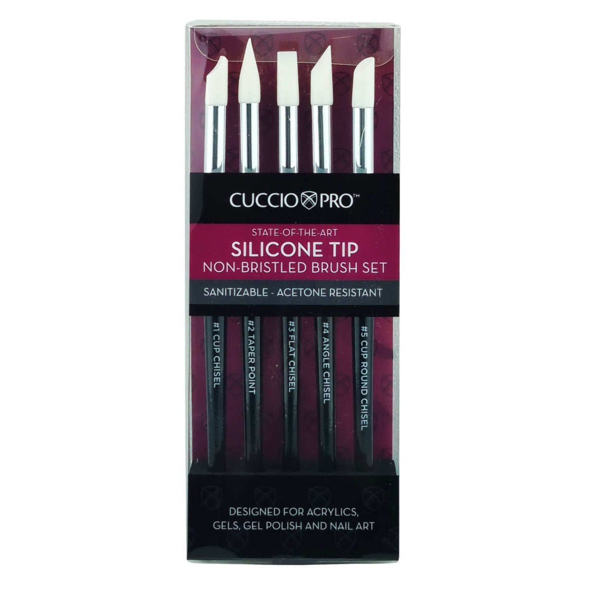 Cuccio Silicone Tip Brush Set Box Front View