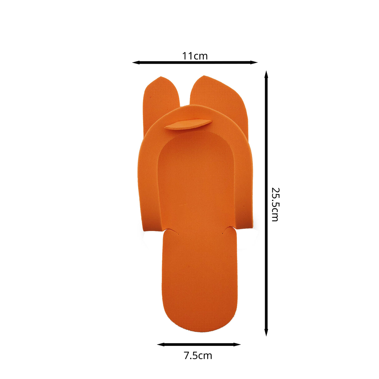 Disposable Foam Pedicure Slipper Measurement and Dimensions