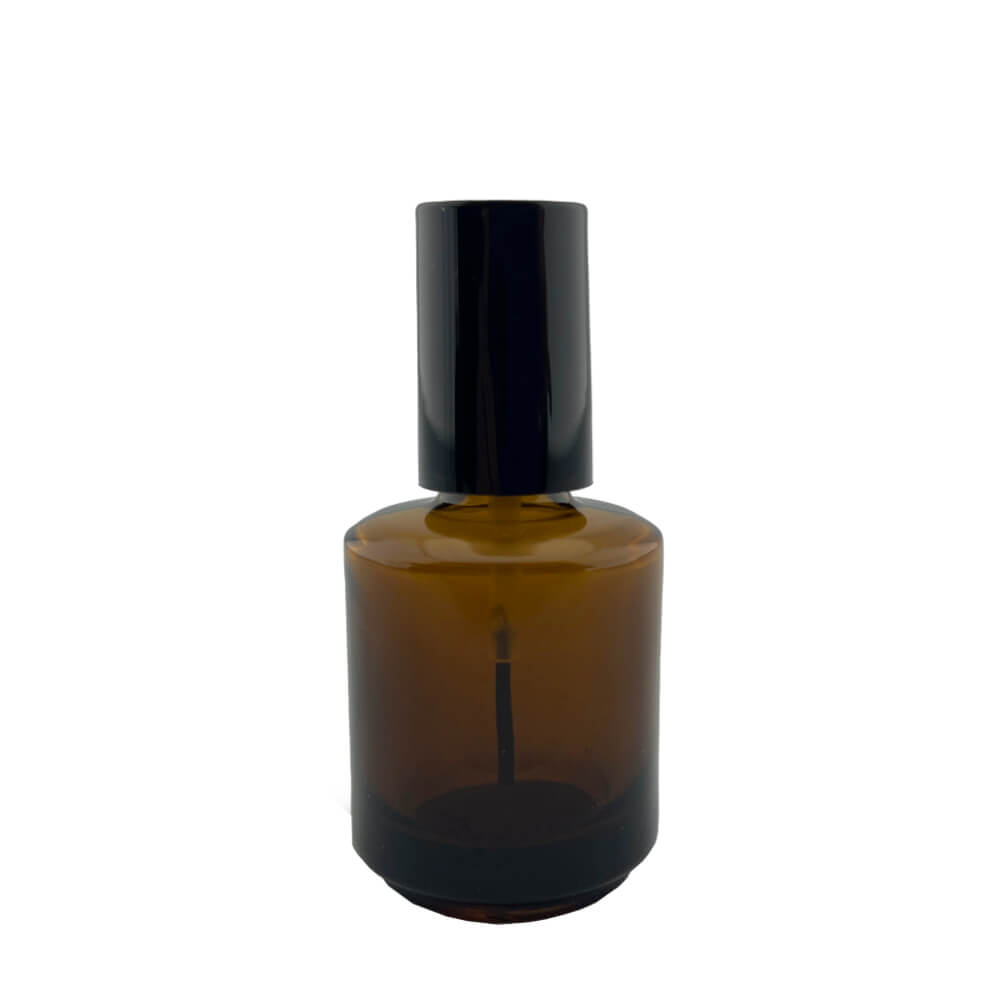Empty Glass Nail Polish Bottle 15ml Brown