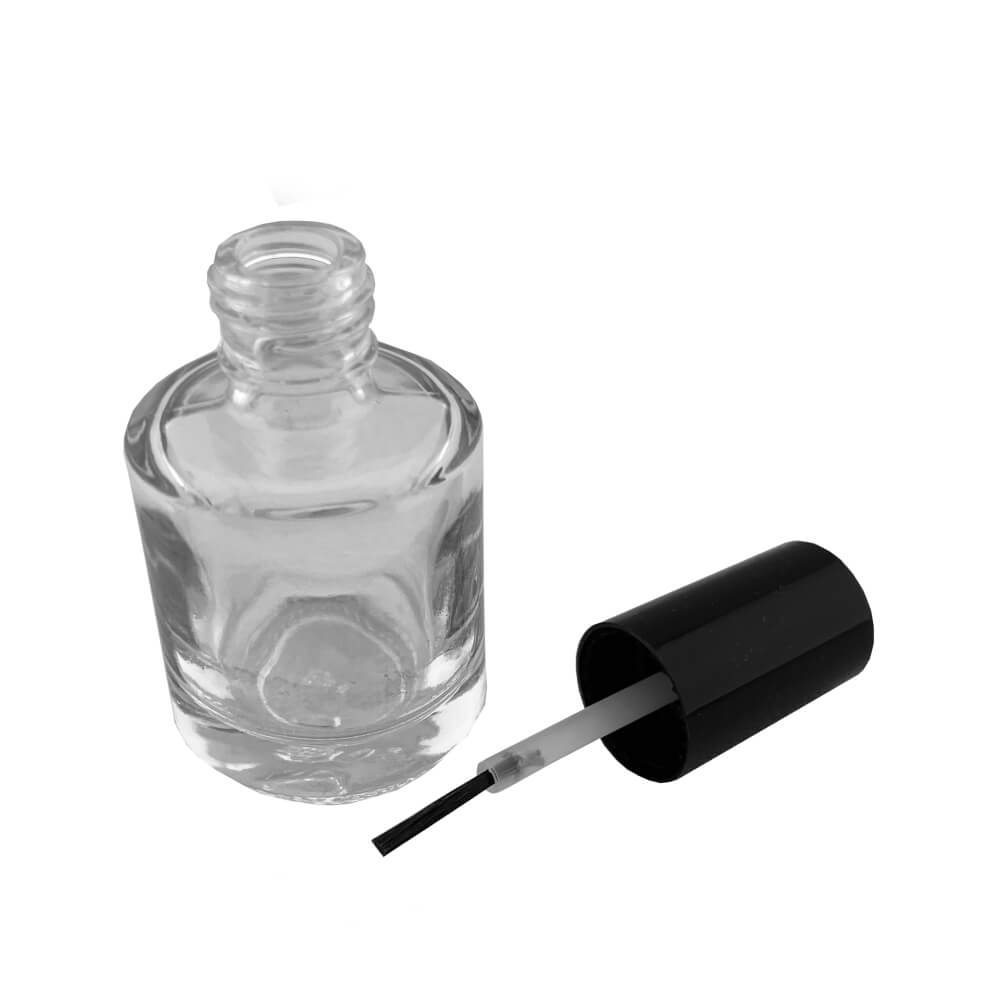 Empty Glass Nail Polish Bottle 15ml Clear Disassembled