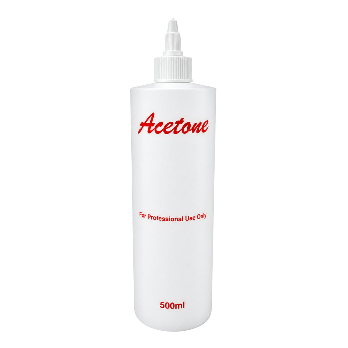 Empty Plastic Natural HDPE Bottle 500ml - Acetone