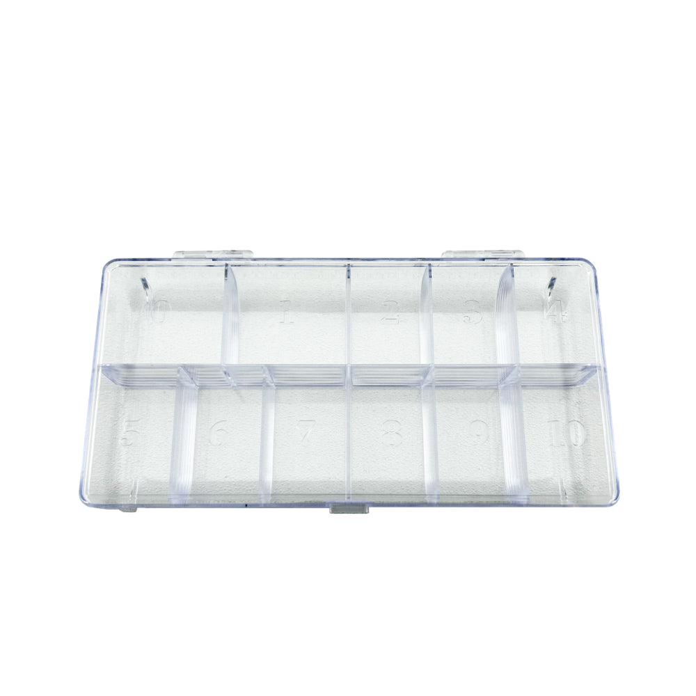 Empty Plastic Tip Box Clear Close Lid