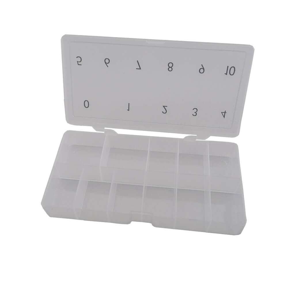 Empty Plastic Tip Box Frosted Open Lid