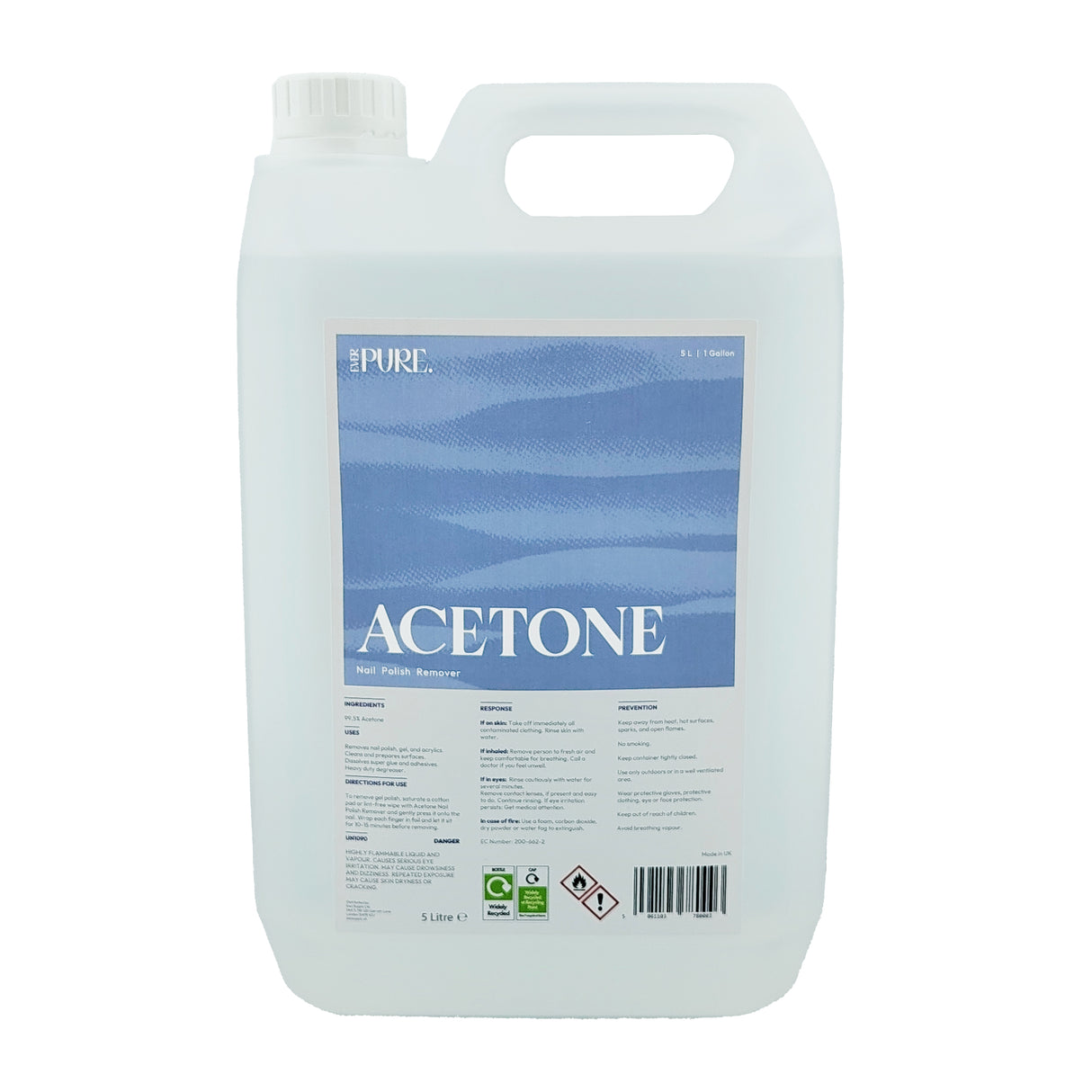 Ever Pure Acetone 5 Litre Gallon Size Bottle