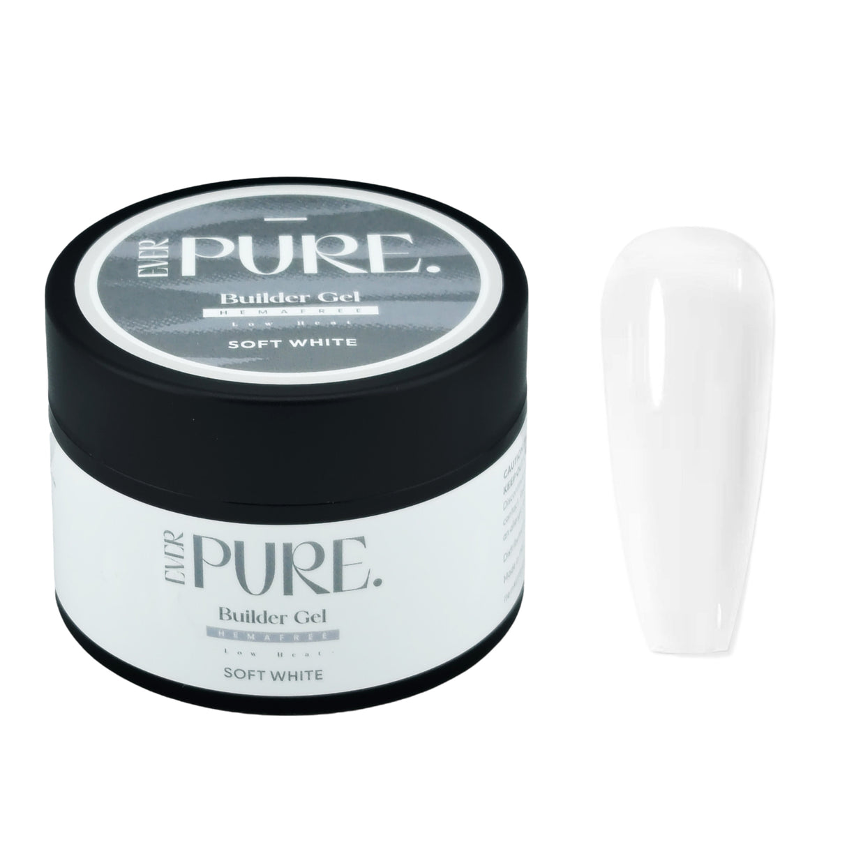 Ever Pure Pro Sculpting Builder Gel Jar With Colour Sample 56g 2oz - Soft White