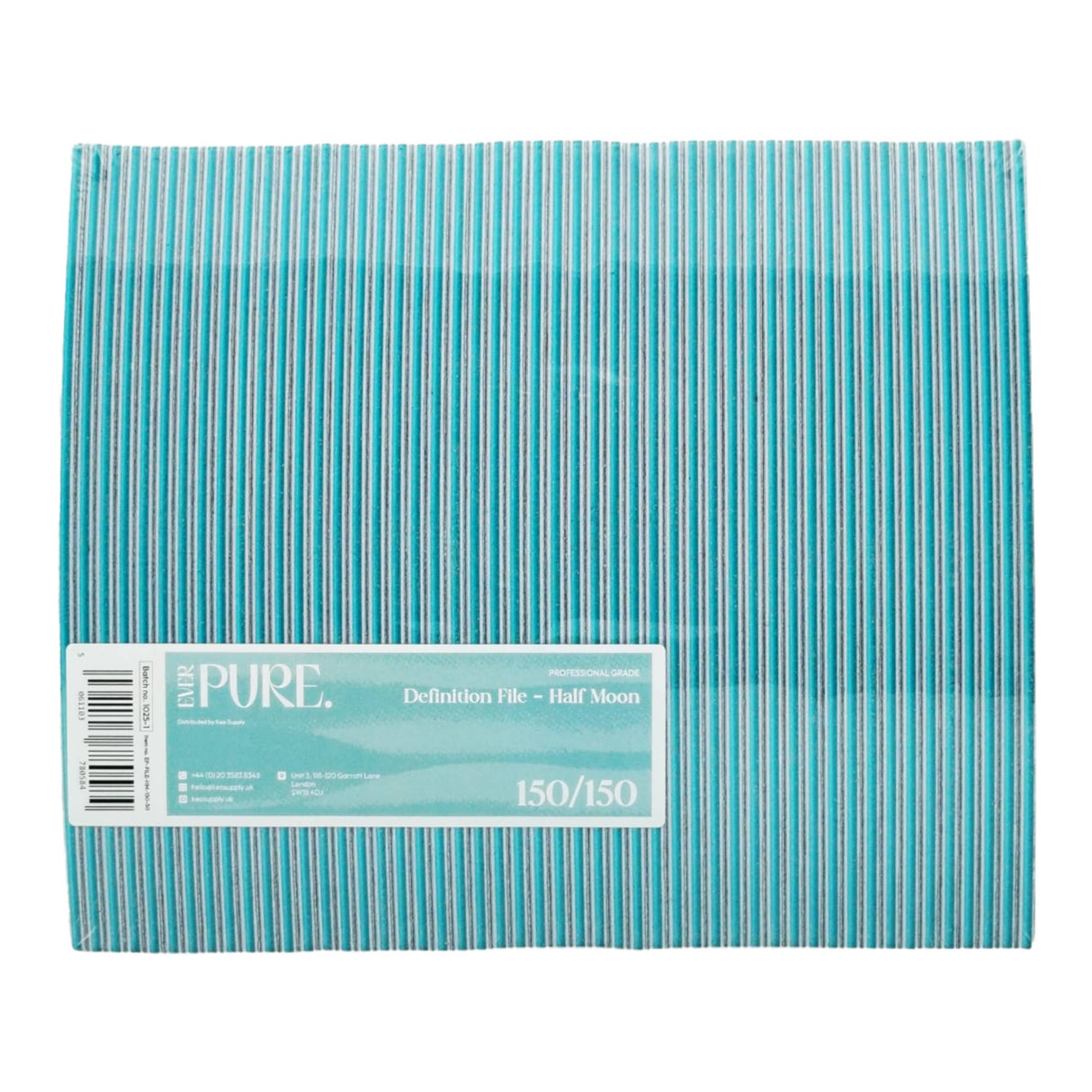 Ever Pure Professional Grade Definition File Half Moon 150/150 Pack of 50pcs Front View