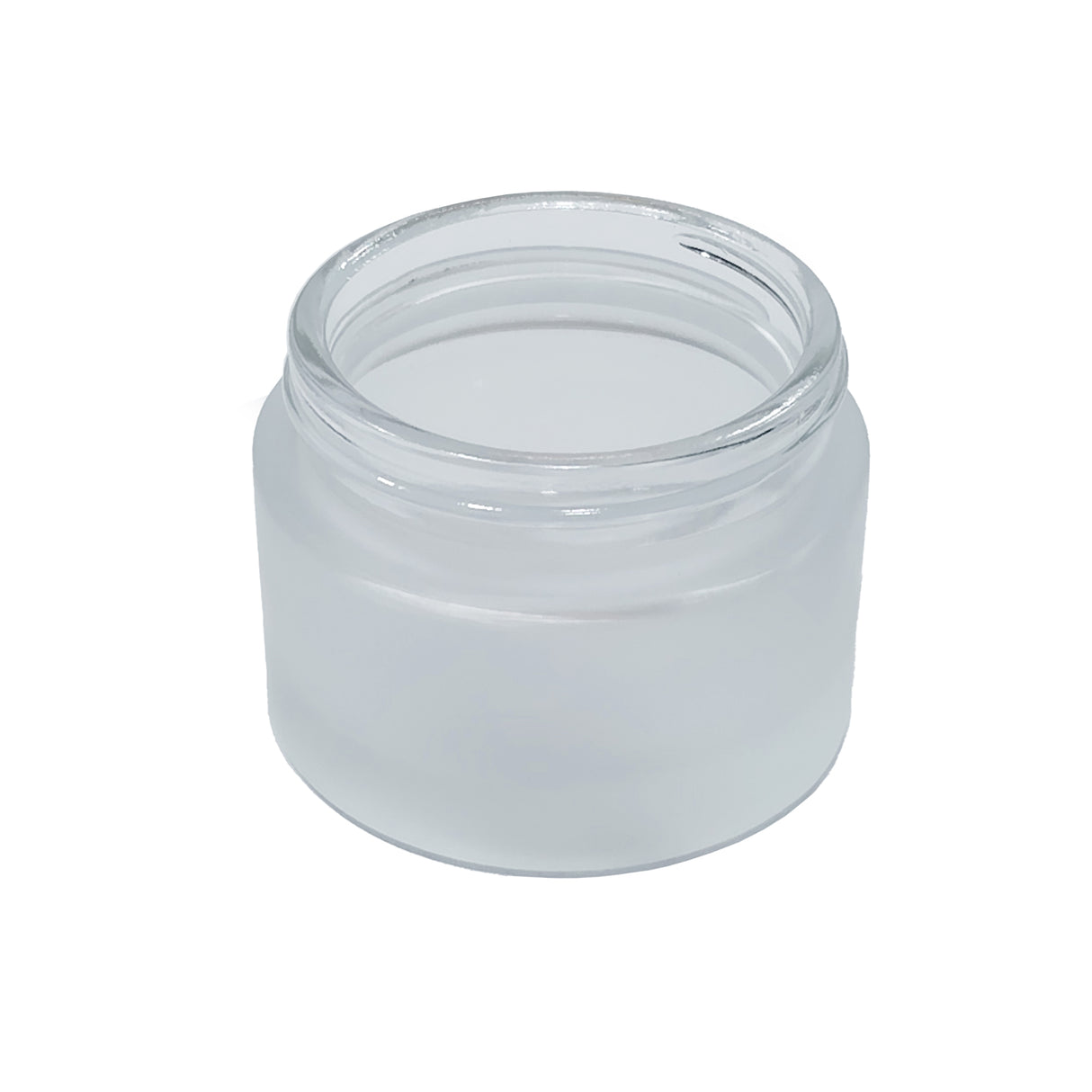 Frosted Liquid Dappen Dish Jar 50ml - No Silver Aluminium Screw Lid