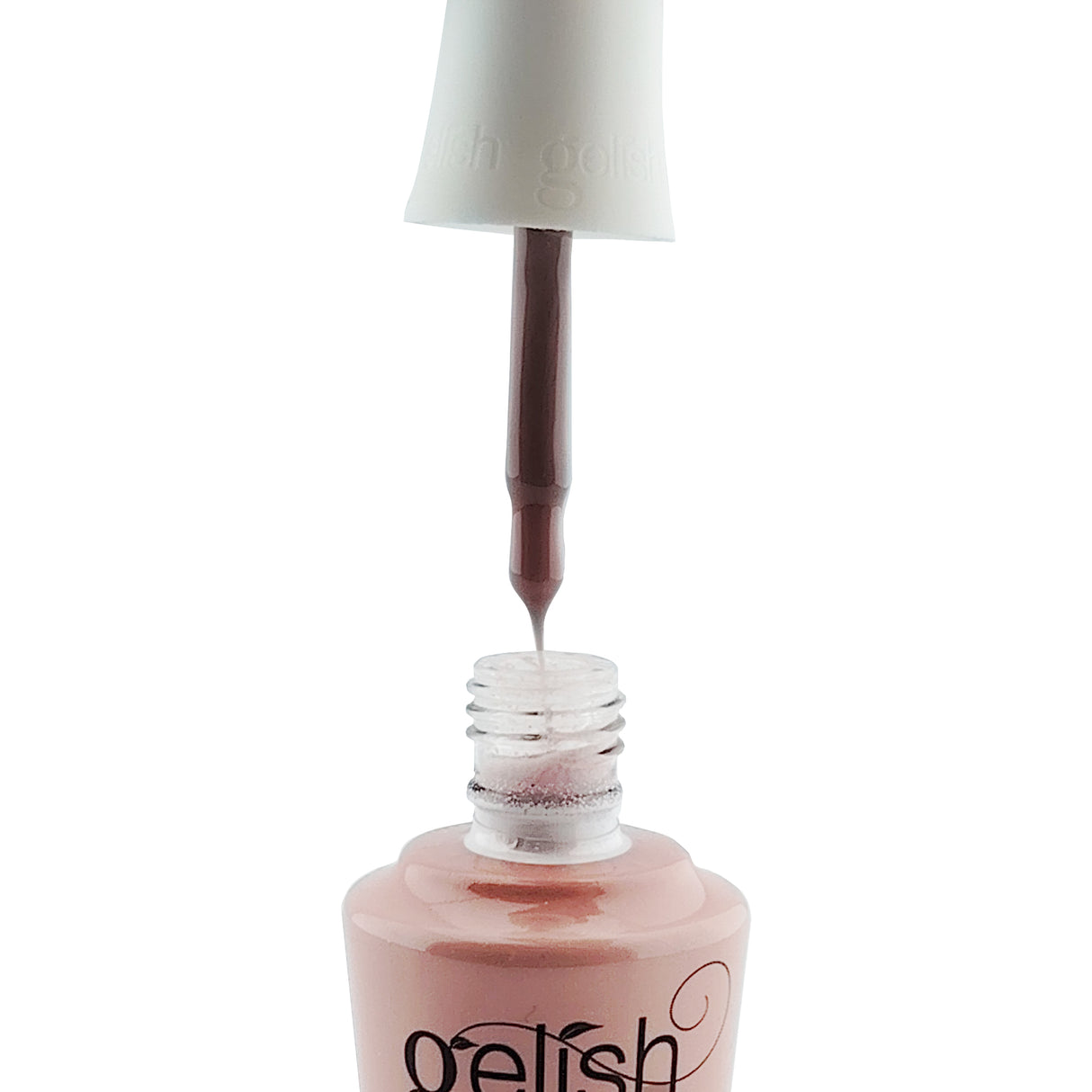 Gelish Brush On Builder Gel - Blush Rose Nude 15ml 0.5oz Brush Showing Colour