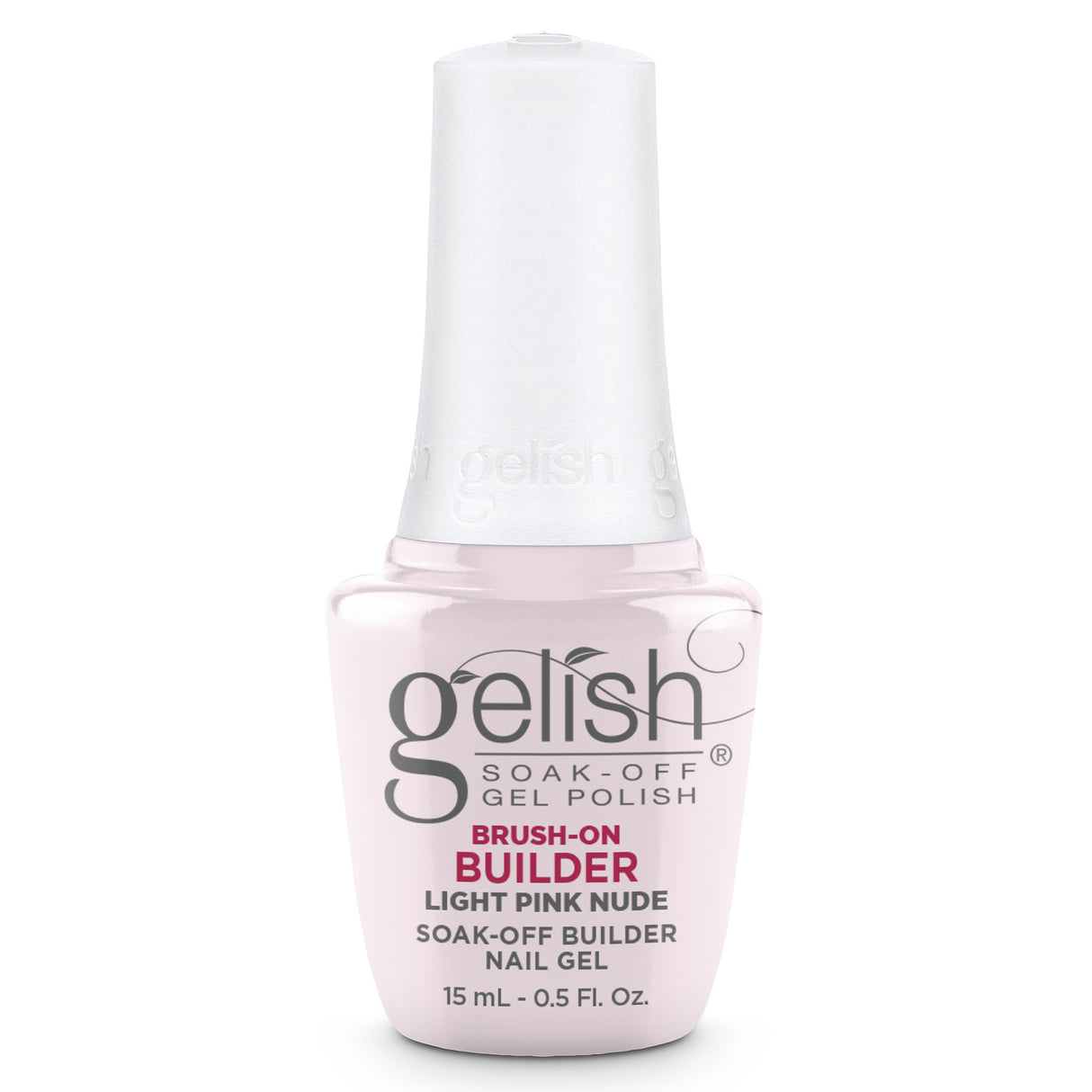 Gelish Brush On Builder Gel - Light Pink Nude 15ml 0.5oz Bottle
