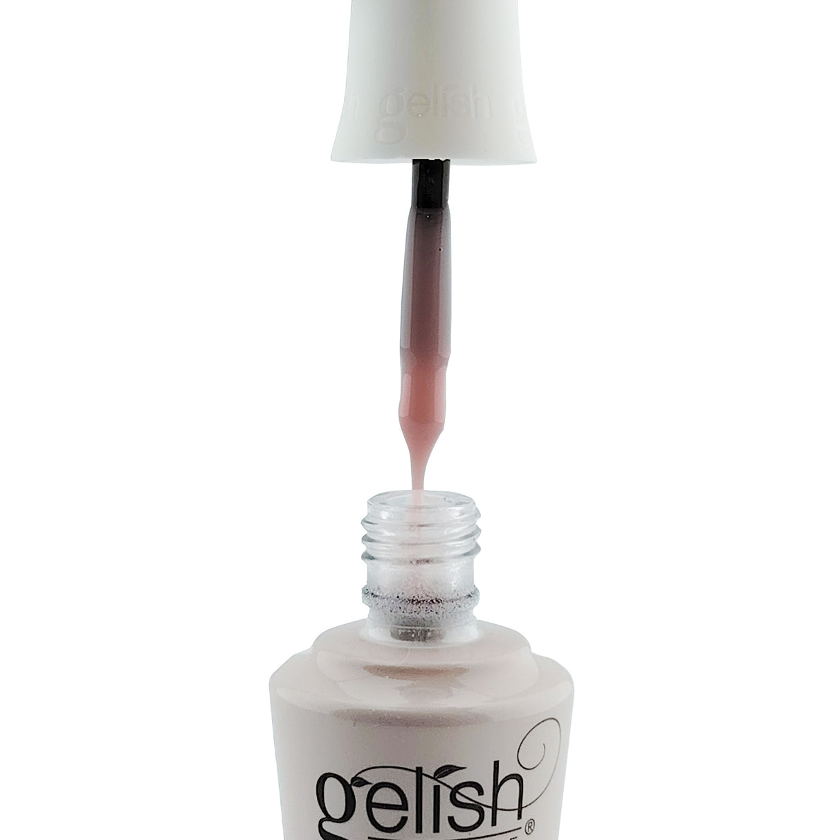 Gelish Brush On Builder Gel - Light Pink Nude 15ml 0.5oz Brush Showing Colour