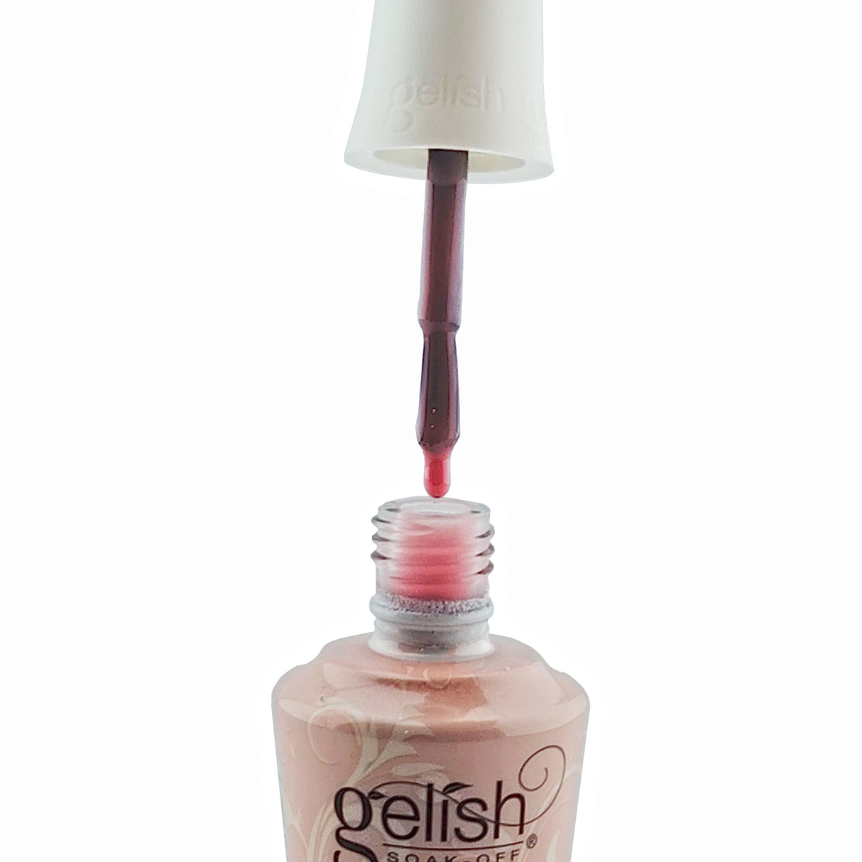 Gelish Brush On Structure Gel - Cover Pink 15ml 0.5oz Brush Showing Colour