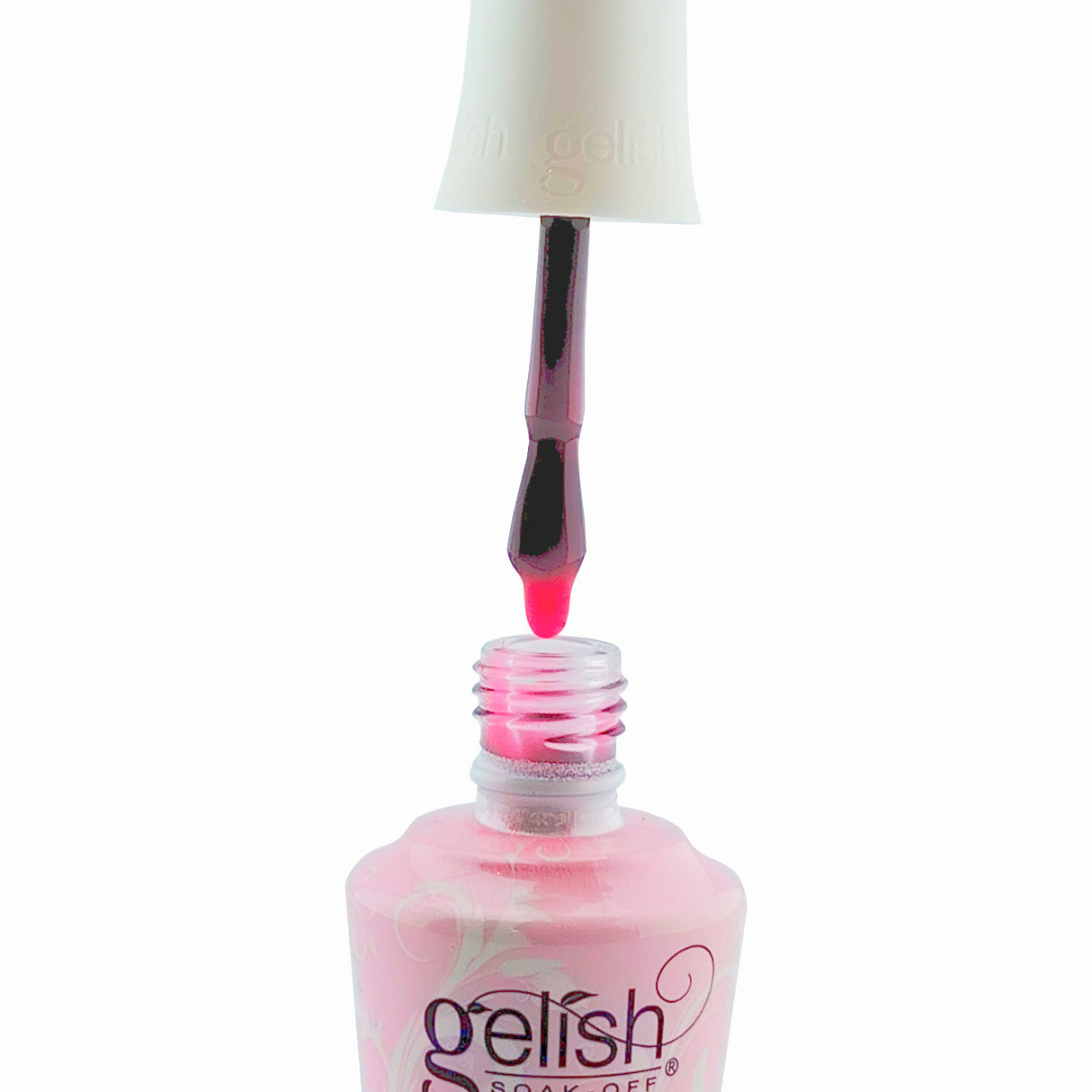 Gelish Brush On Structure Gel - Translucent Pink 15ml 0.5oz Brush Showing Colour