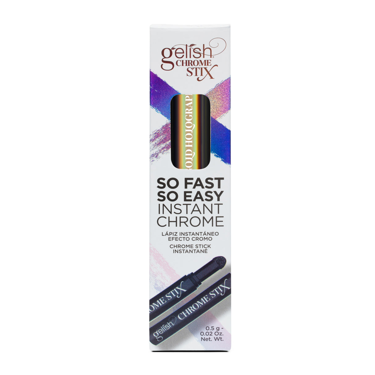 Gelish Chrome Stix - Gold Holographic Box Front View