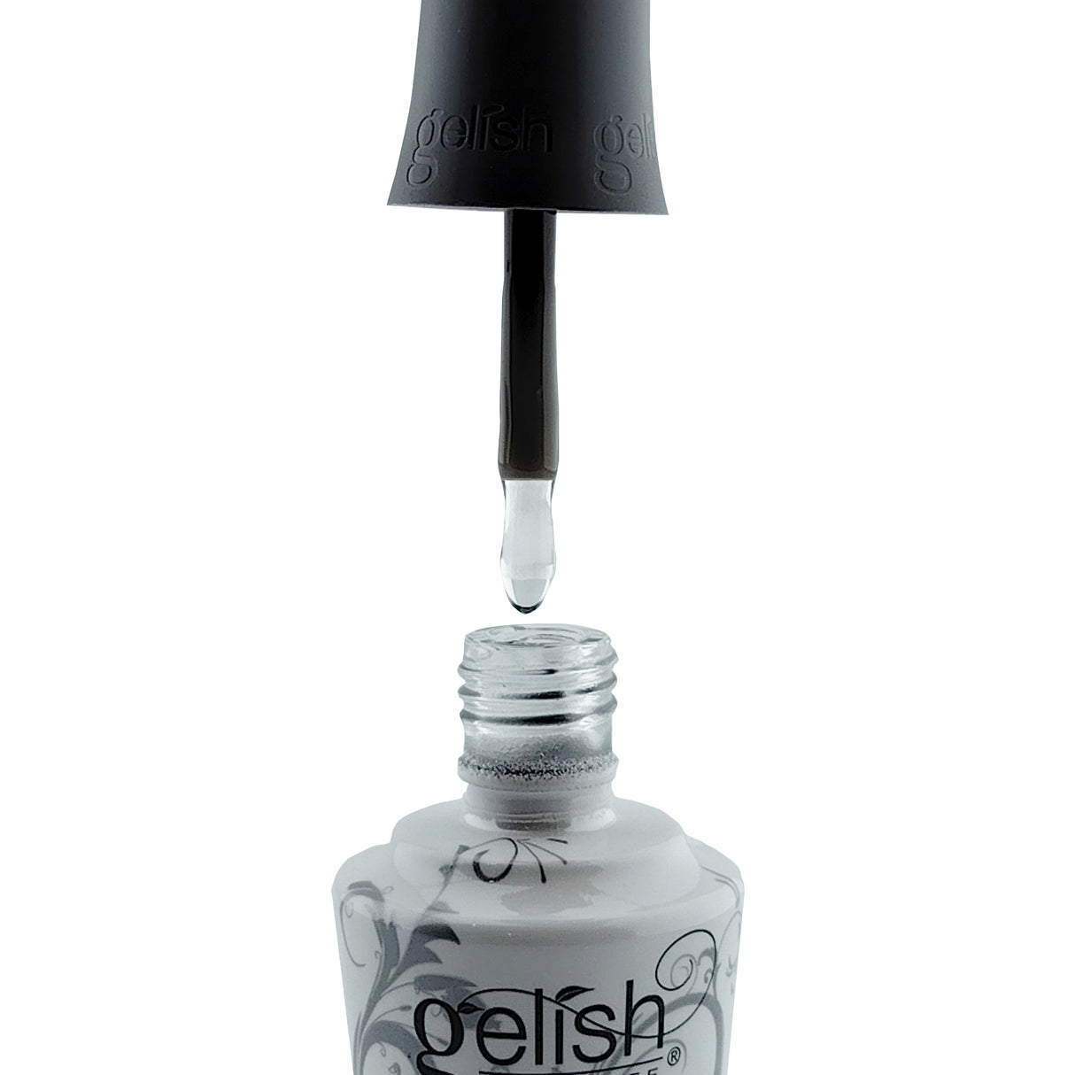 Gelish Foundation Flex Rubber Base Gel - Clear 15ml 0.5oz Brush Showing Colour