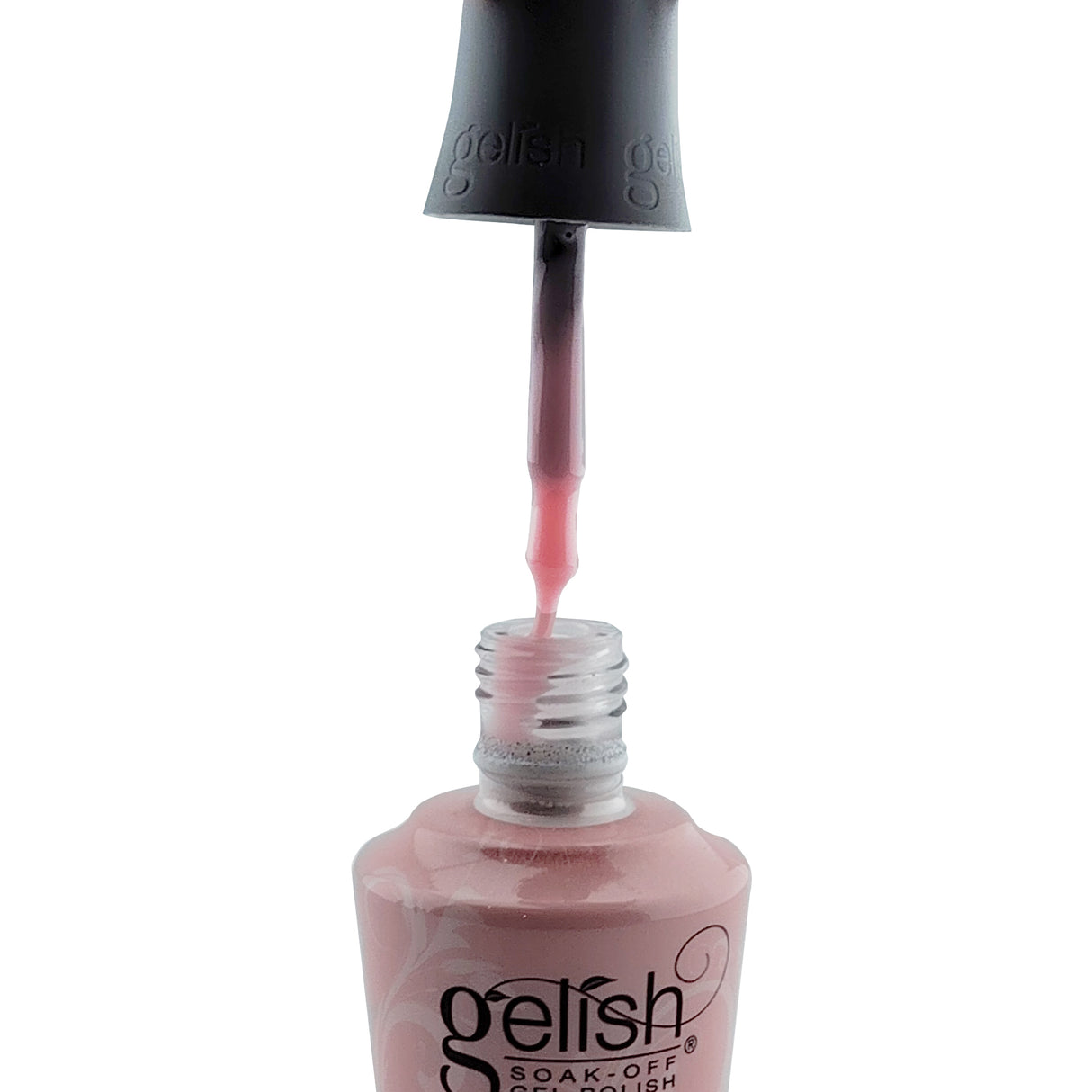Gelish Foundation Flex Rubber Base Gel - Light Nude 15ml 0.5oz Brush Showing Colour