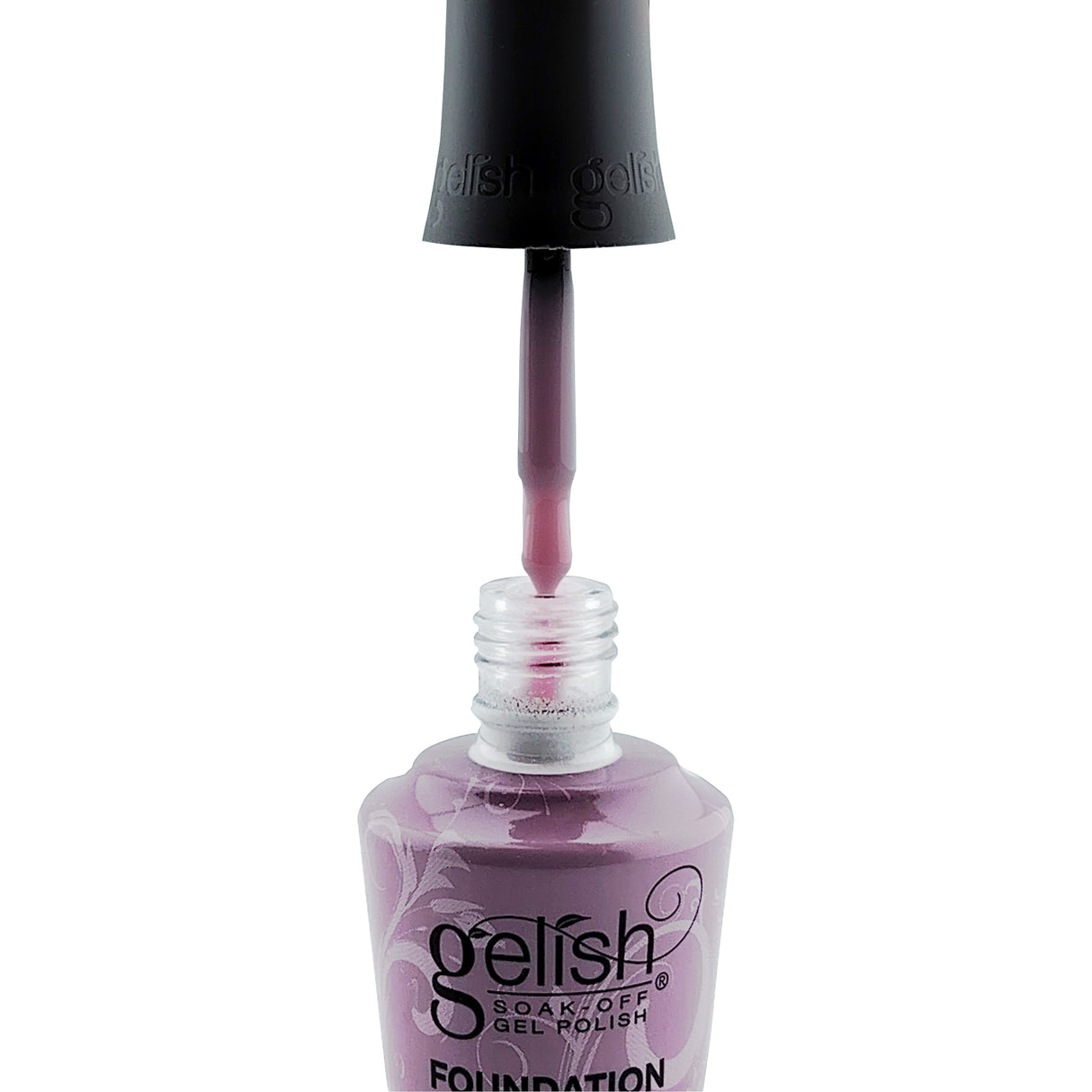 Gelish Foundation Flex Rubber Base Gel - Light Pink 15ml 0.5oz Brush Showing Colour