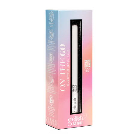 Gelish Mini On The Go Portable Electric Nail File Machine Package Side View