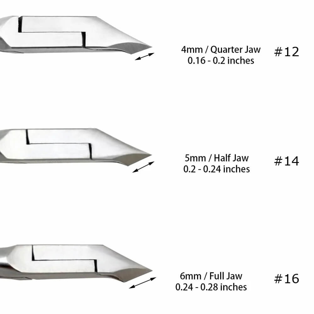 General Cuticle Nippers Size Chart