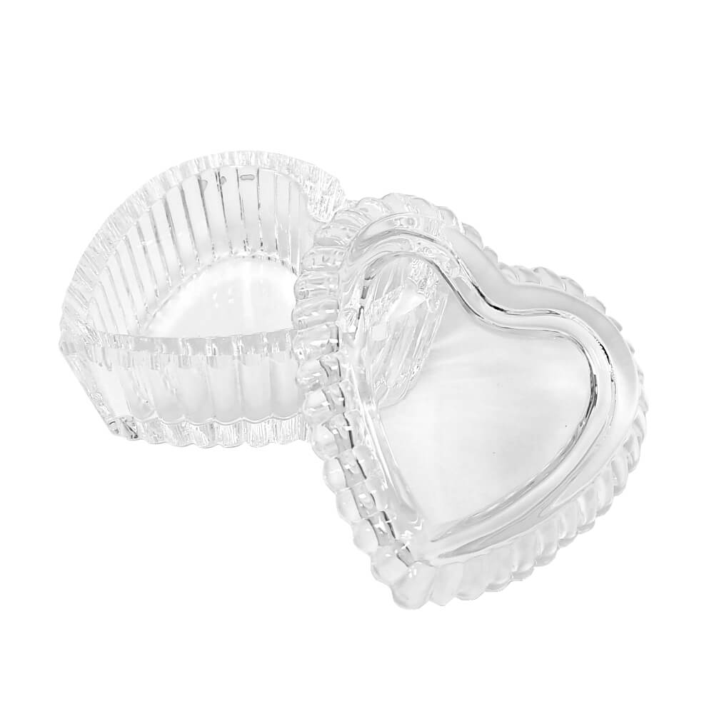 Glass Heart Shape Dappen Dish Jar Open