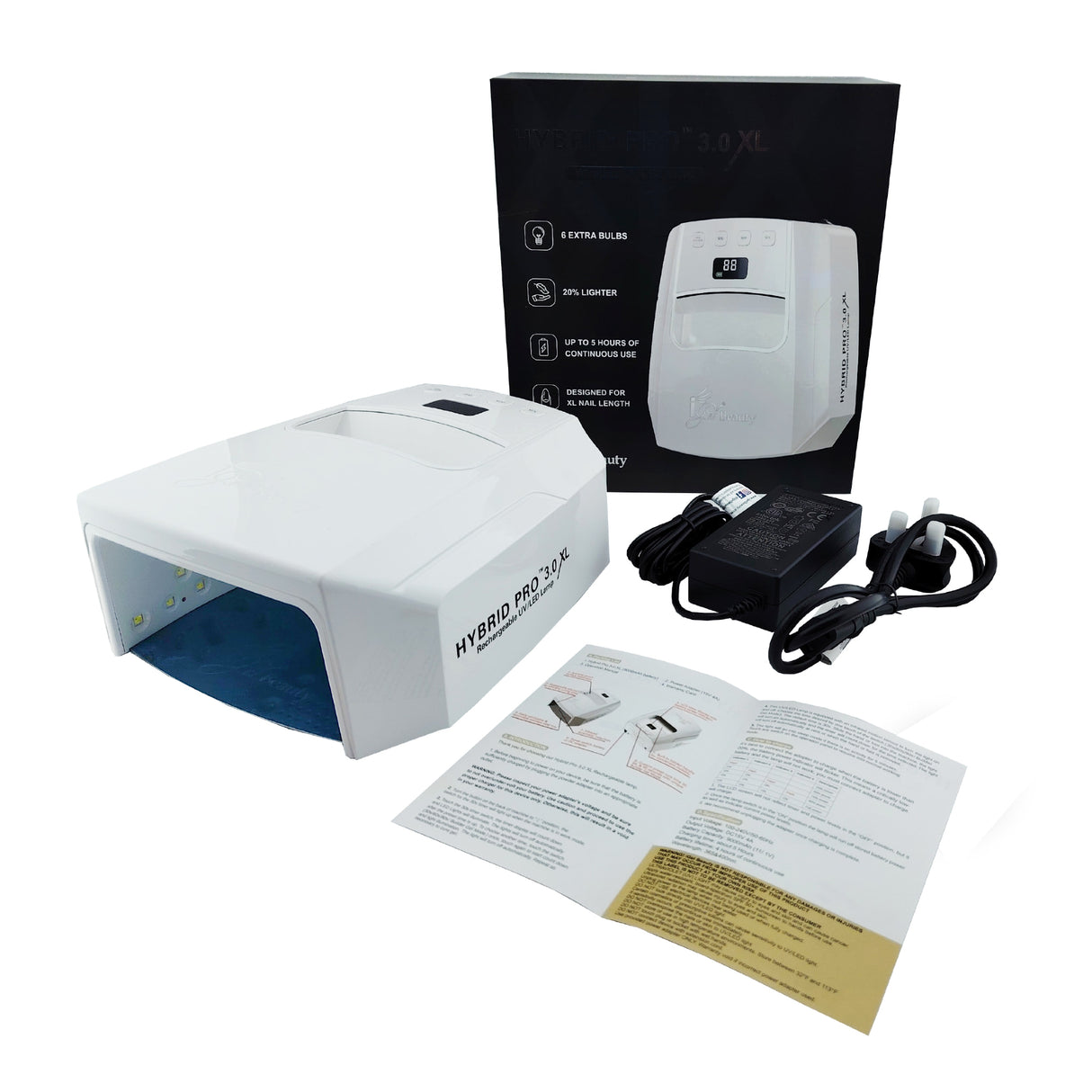 IGel Beauty Hybrid Pro 3.0 XL Wireless UV/LED Lamp - White Content View