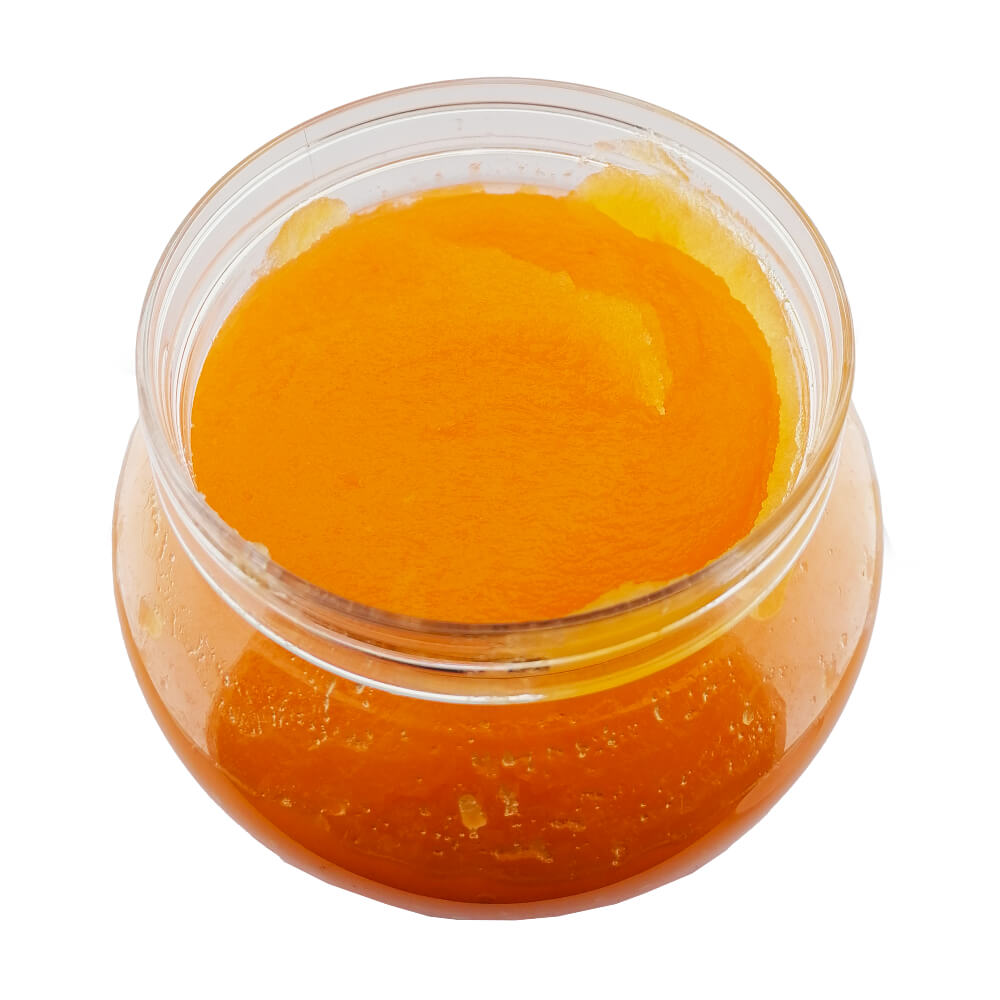 KDS Collagen Pedicure Sugar Scrub (gallon) Orange Open lid
