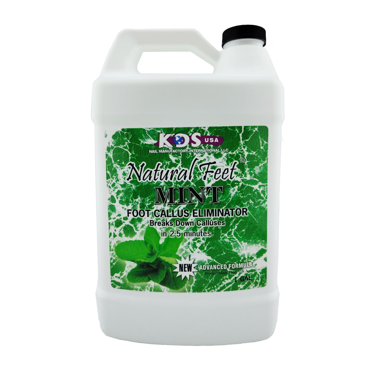 KDS Natural Feet Foot Callus Eliminator - Mint 3.8L 1 Gallon Bottle Front View