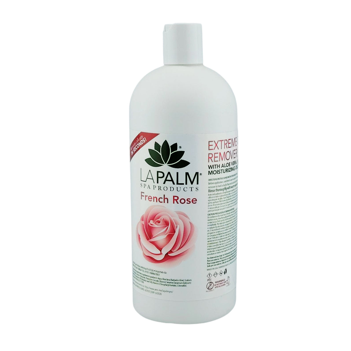 La Palm Extreme Callus Remover 946ml 32oz Bottle - French Rose