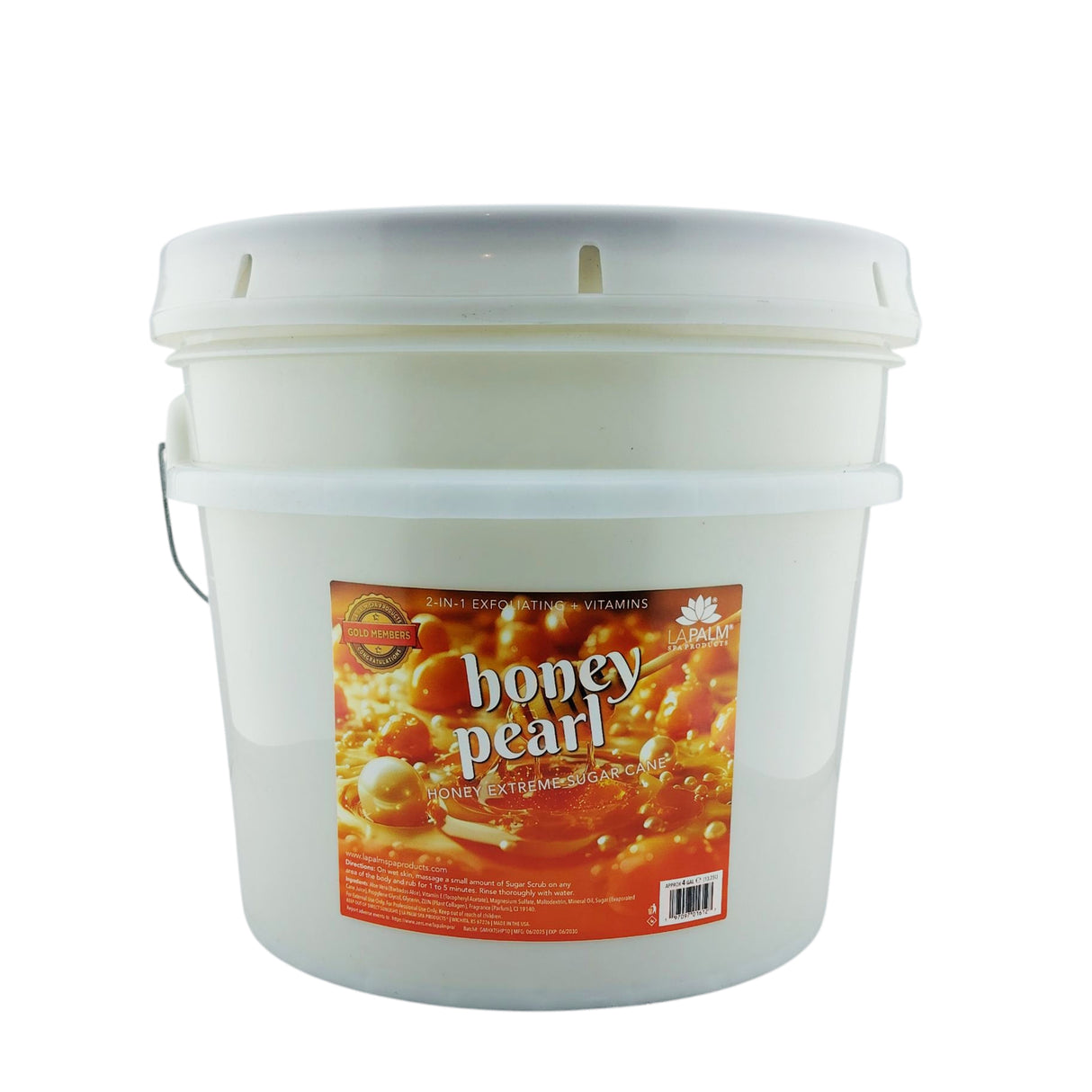 La Palm Honey Extreme Sugar Scrub (4 gallon) Bucket - Honey Pearl