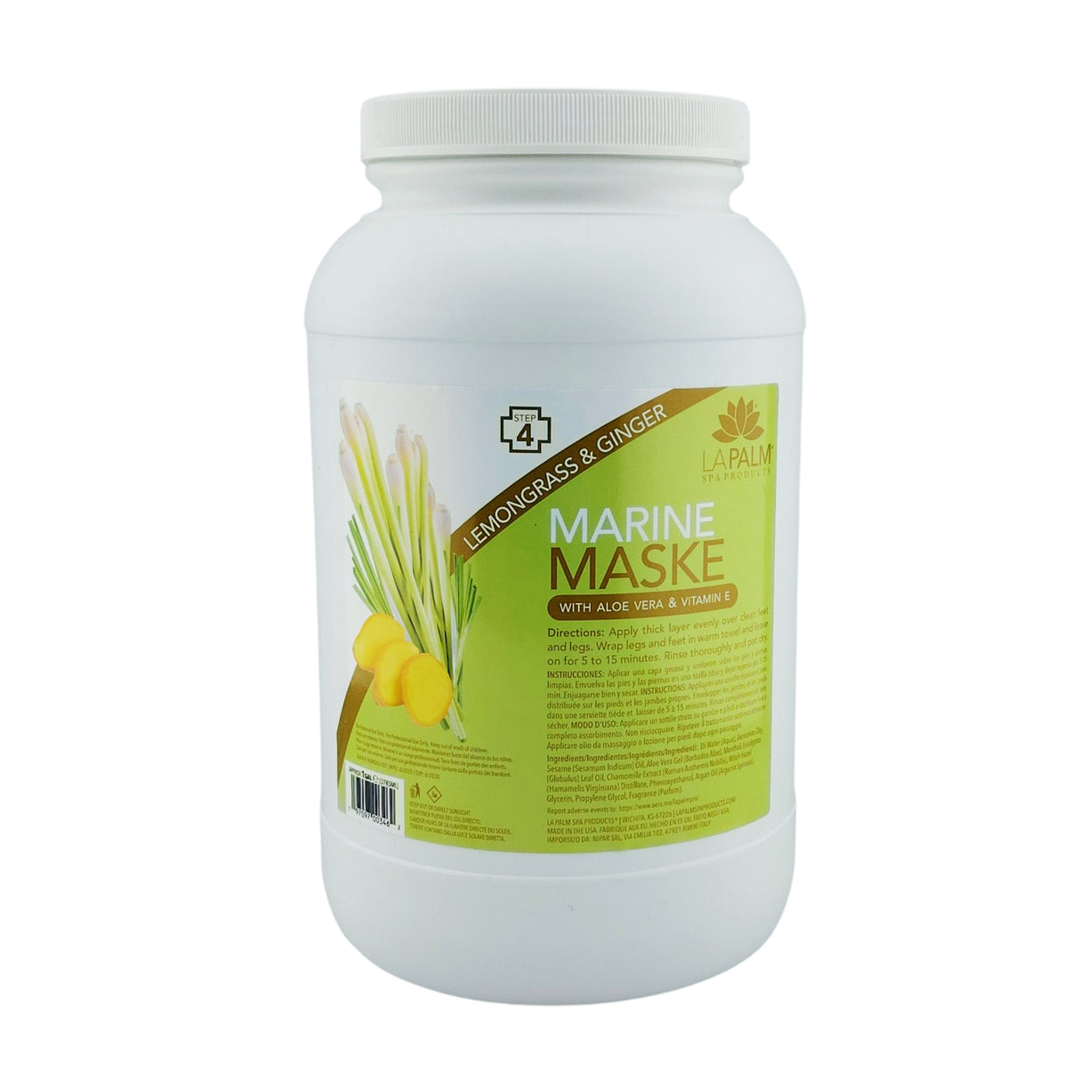 La Palm Marine Maske (gallon) Bottle - Lemongrass & Ginger