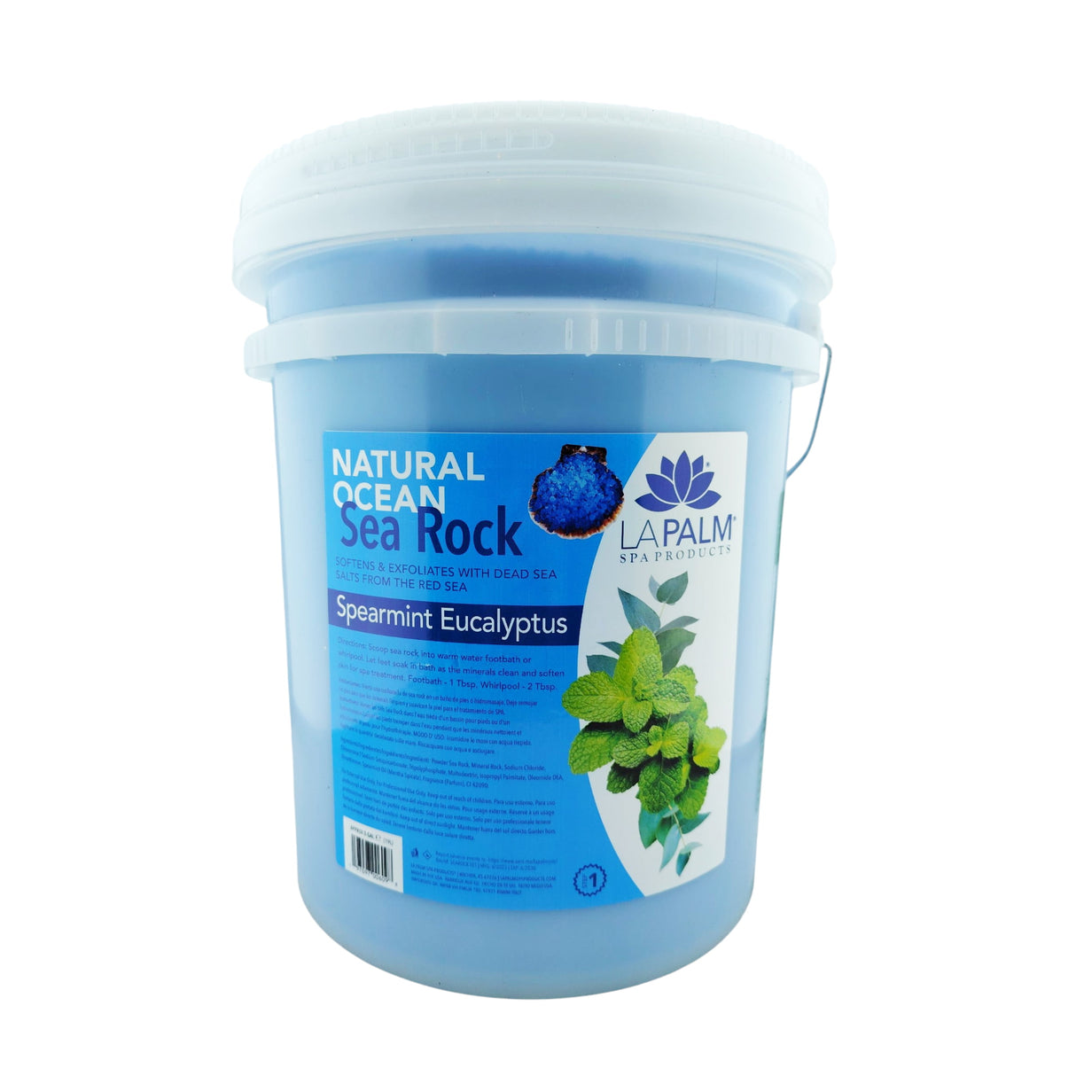 La Palm Natural Ocean Sea Rock (5 gallon) Bucket - Spearmint Eucalyptus